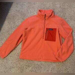 Patagonia orange fleece jacket